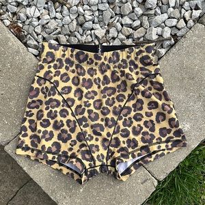 adam selman sport leopard booty short